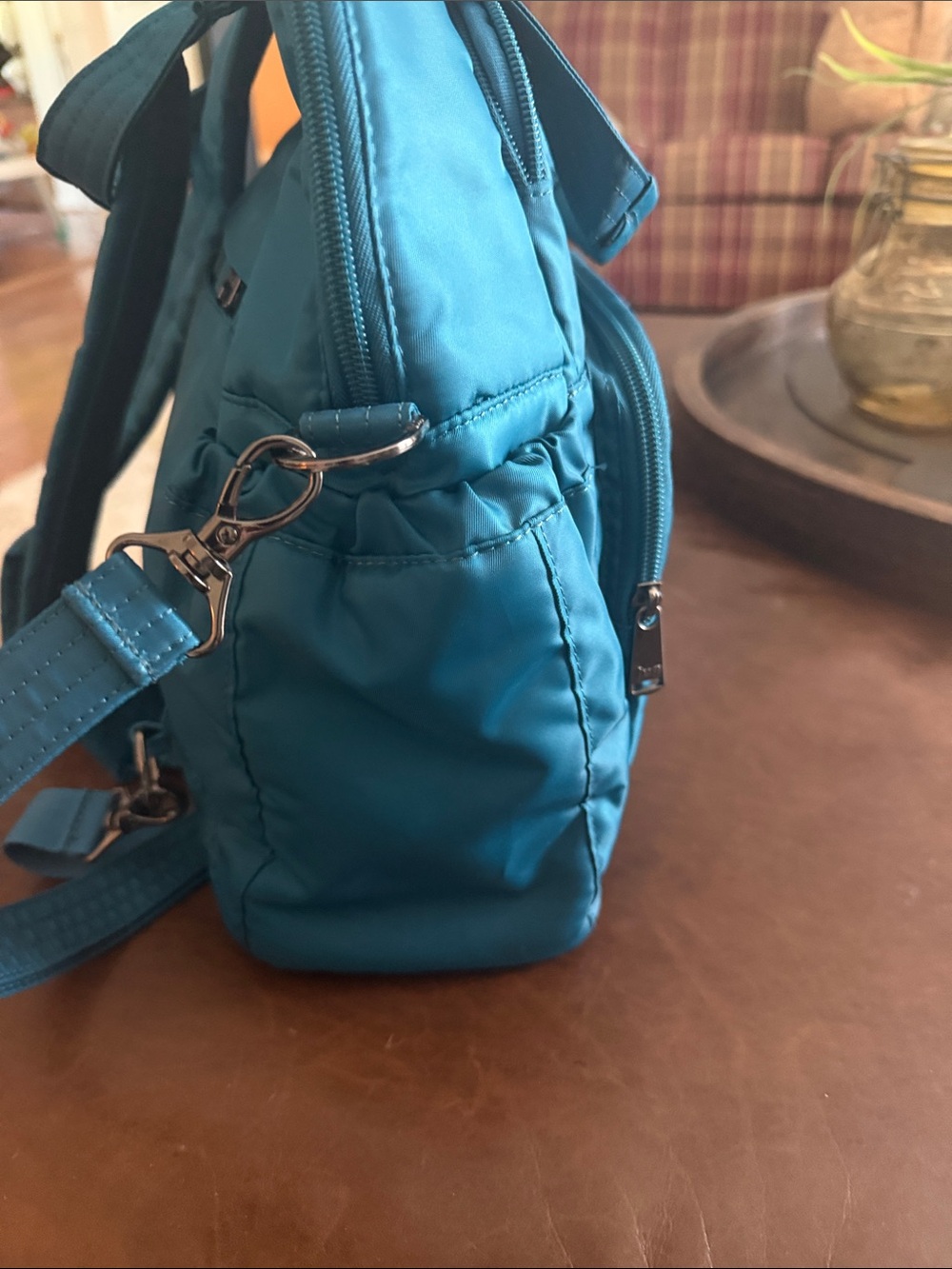 lug Teal Quilted Backpack Crossbody Bag - Picture 4 of 6